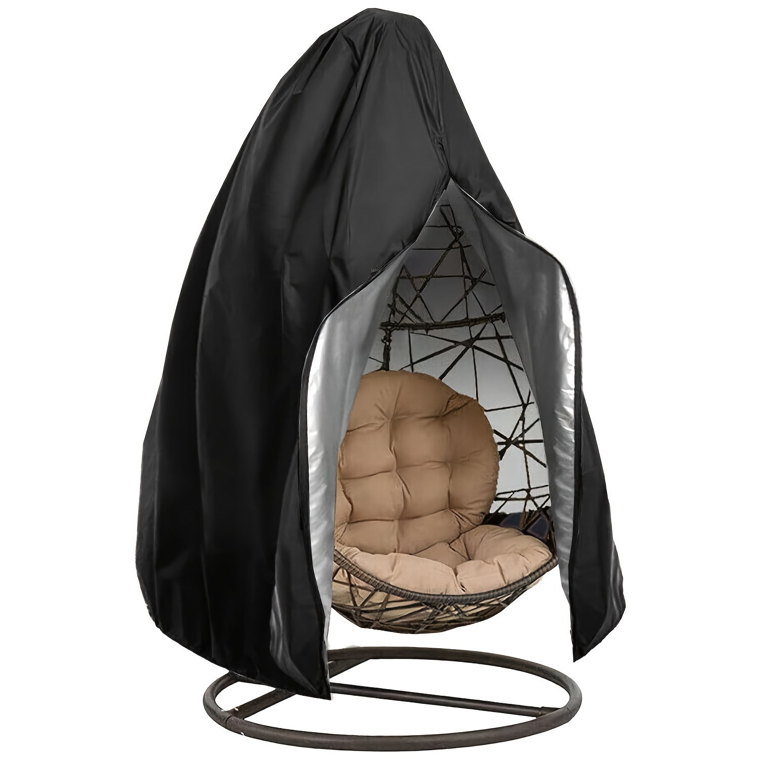 Outdoor Furniture Egg Chair - ผ้าคลุมเก้าอี้ไข่แบบแขวน 1 ชิ้น ผ้าอ๊อกซ์ฟอร์ด 210D ป้องกันรังสียูวี