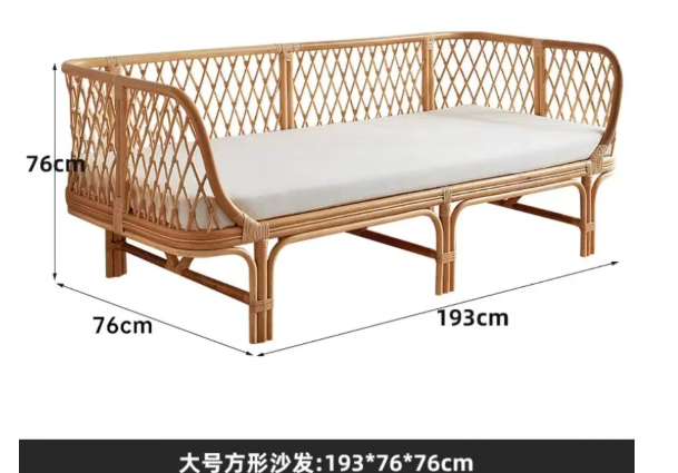 Outdoor Furniture Material - เก้าอี้พักผ่อนหวาย เก้าอี้โซฟาเดี่ยว เฟอร์นิเจอร์หวายธรรมชาติทำมือสำหรับกลางแจ้ง