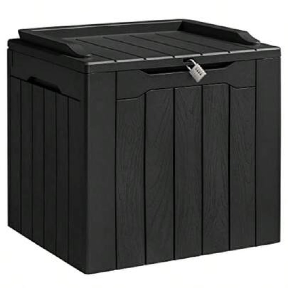 Outdoor Furniture Heavy Duty - กล่องเก็บของกลางแจ้งขนาด 31 แกลลอน ทำจากเรซิน กันน้ำ พร้อมระบบล็อค