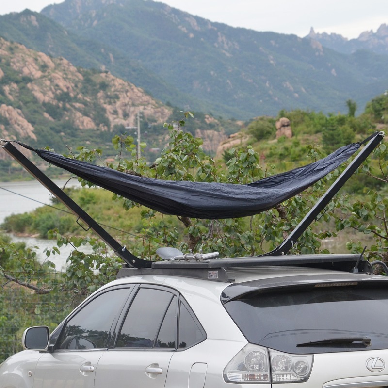 Outdoor Furniture Material - เปลญวนติดหลังคารถยนต์สำหรับกิจกรรมกลางแจ้ง ปี 2026 สำหรับรถ SUV วัสดุเหล็กทนทาน