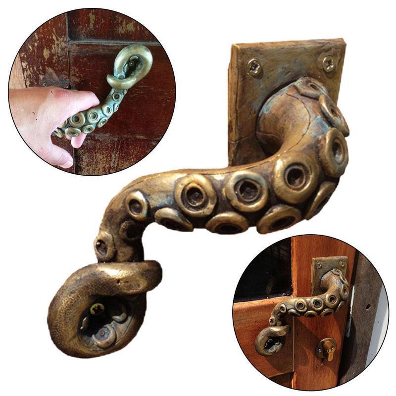 Outdoor Furniture Vintage - Vintage Octopus ลูกบิดประตูสัตว์สไตล์กลางแจ้ง Hook เฟอร์นิเจอร์ลิ้นชักบาร์ดึงฮาร์ดแวร์โบราณตู้ Shake