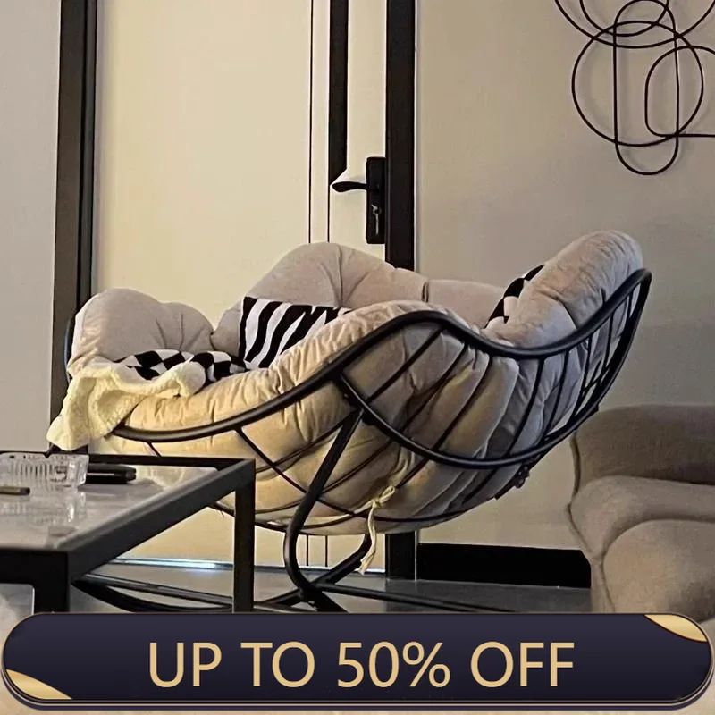 Outdoor Furniture Egg Chair - เก้าอี้โยกกลางแจ้ง เก้าอี้หวายทรงไข่ โซฟาพักผ่อน เก้าอี้แขวนทรงรังนก พร้อมเบาะรองนั่ง เฟอร์นิเจอร์สำหรับระเบียง