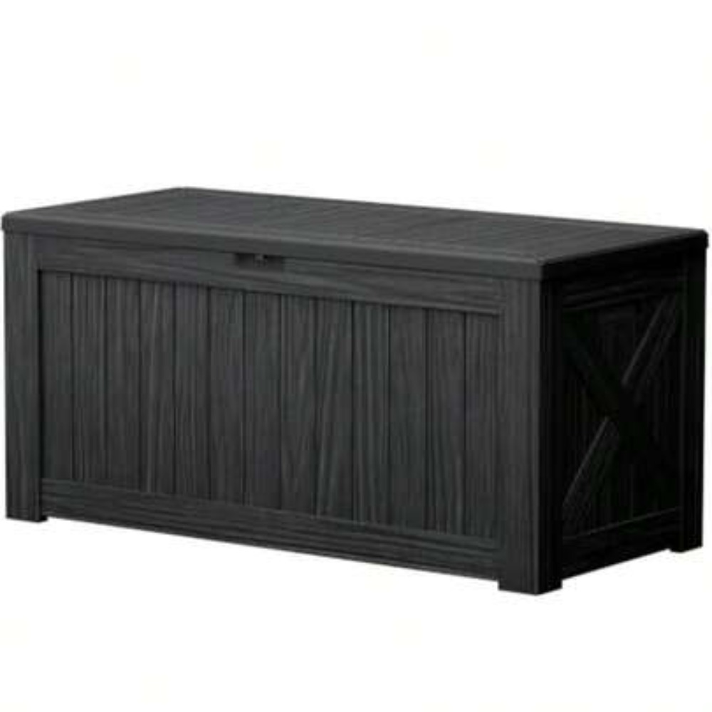 Outdoor Furniture With Storage - กล่องเก็บของกลางแจ้งขนาด 120 แกลลอน วัสดุเรซิน กันน้ำ พร้อมระบบล็อก