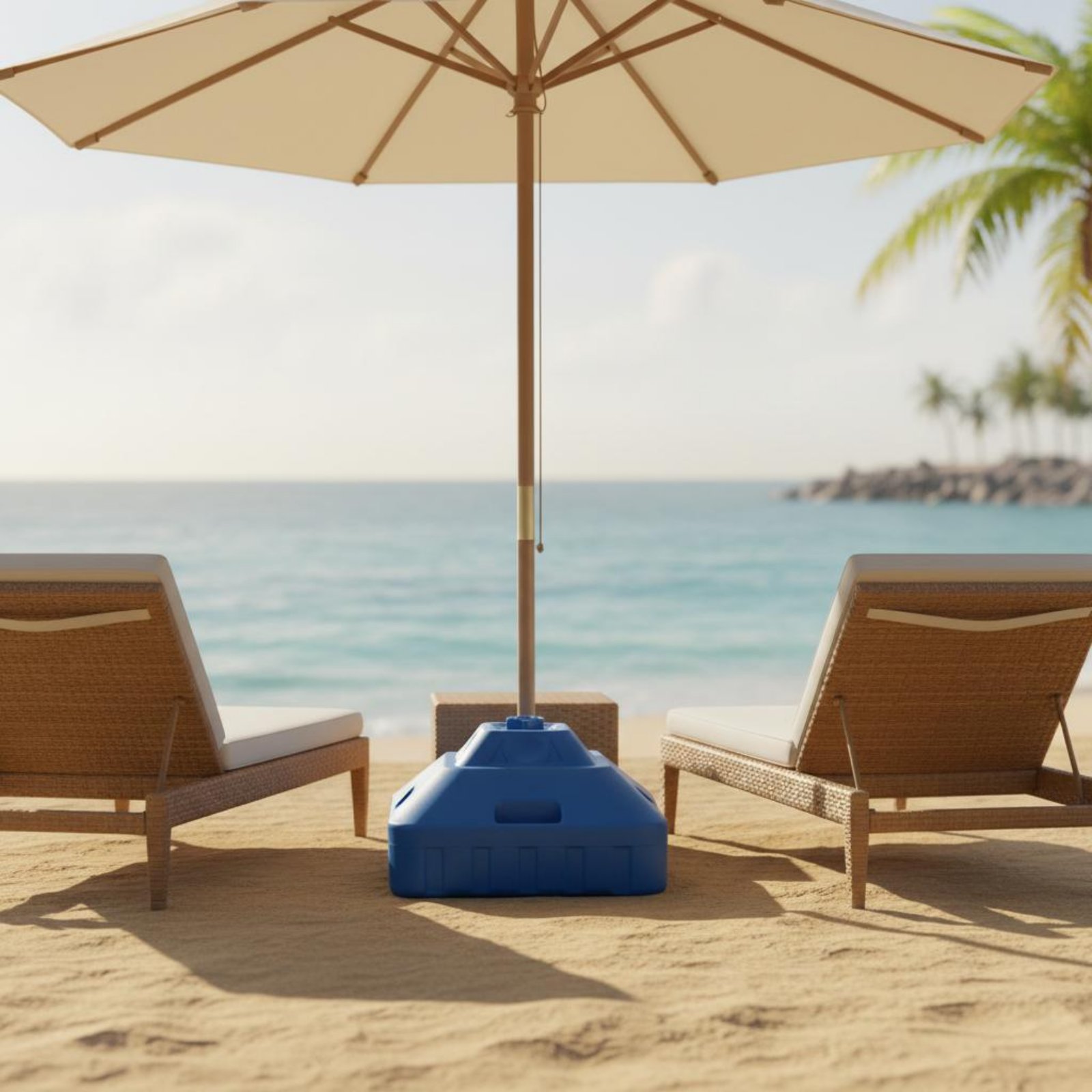 Outdoor Furniture Vendors - ฐานร่มเติมน้ำได้ ฐานร่มกันแดดแบบมั่นคง อุปกรณ์กลางแจ้ง พกพาสะดวก จัดเก็บง่าย สำหรับพ่อค้าแม่ค้าริมถนน