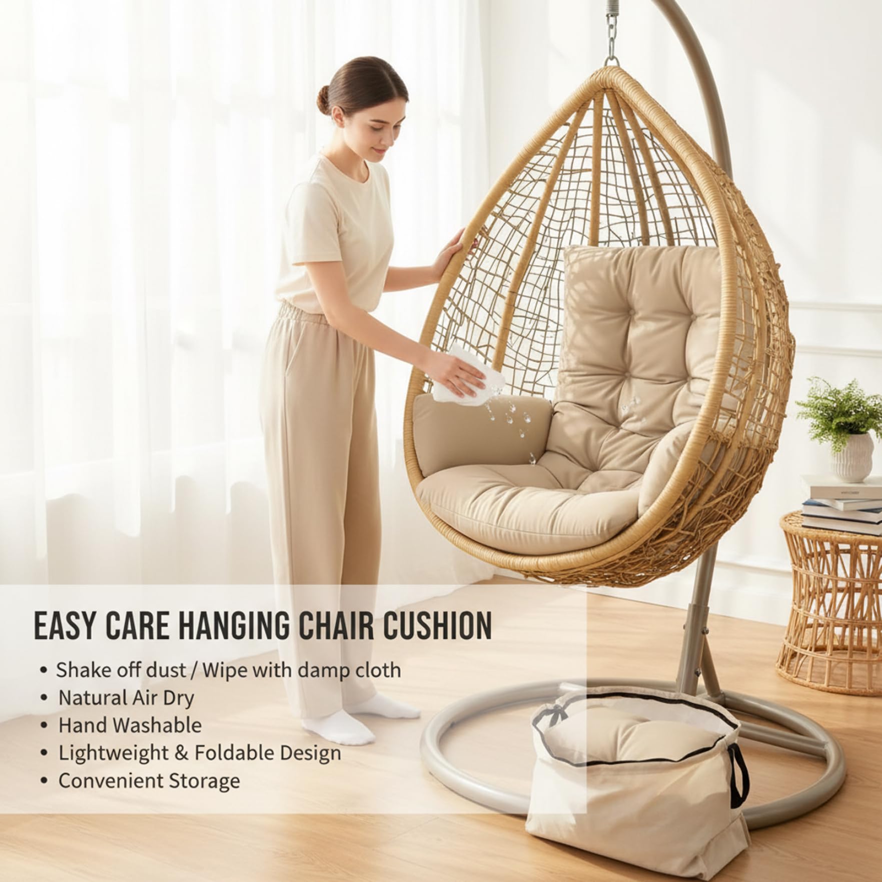 เบาะรองนั่งเปลไข่แบบหนาพิเศษ,  - Outdoor Furniture Egg Chair บทวิจารณ์และราคา