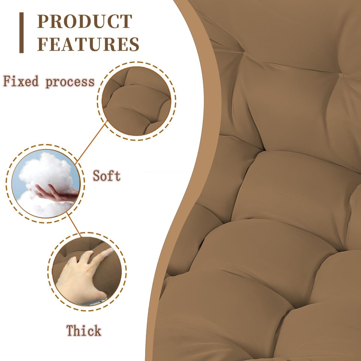 เบาะรองนั่งเปลไข่แบบหนาพิเศษ,  - Outdoor Furniture Egg Chair บทวิจารณ์และราคา