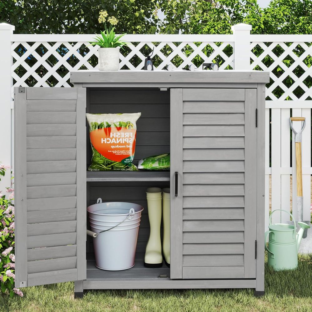 ตู้เก็บของกลางแจ้งและโต๊ะวางกร - Outdoor Furniture With Storage บทวิจารณ์และราคา