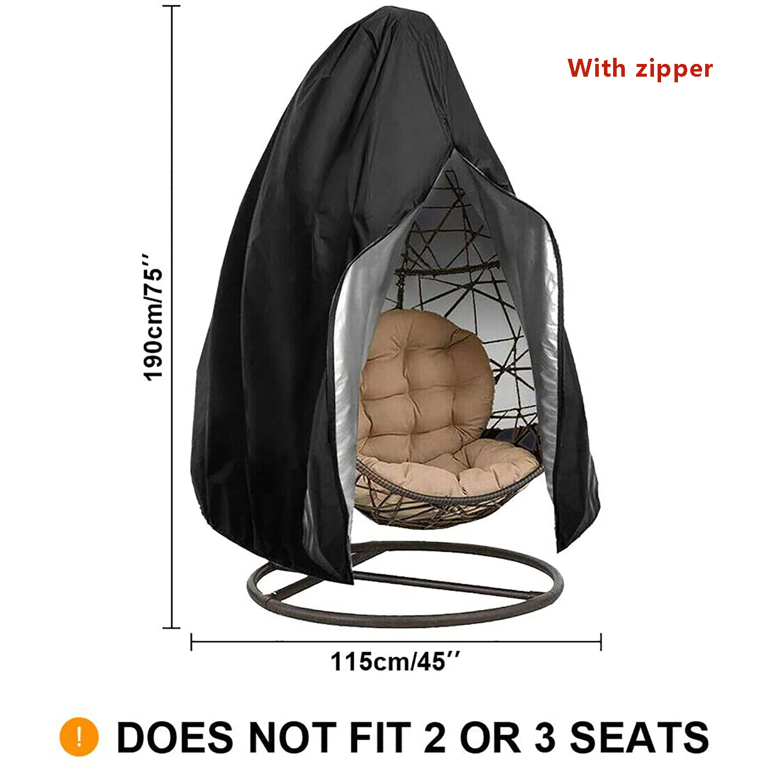 ผ้าคลุมเก้าอี้ไข่แบบแขวน 1 ชิ้ - Outdoor Furniture Egg Chair บทวิจารณ์และราคา