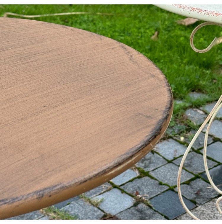 โต๊ะข้างทรงกลมพร้อมฐานเหล็กดัด - Outdoor Furniture Vintage บทวิจารณ์และราคา