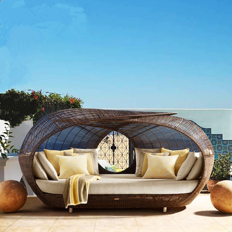 เตียงนอนกลางแจ้งหวายสังเคราะห์ - Outdoor Furniture For Sale บทวิจารณ์และราคา