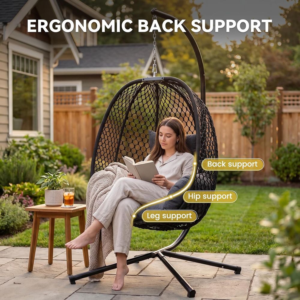 เก้าอี้ไข่แบบแขวนกลางแจ้งพร้อม - Outdoor Furniture Egg Chair บทวิจารณ์และราคา