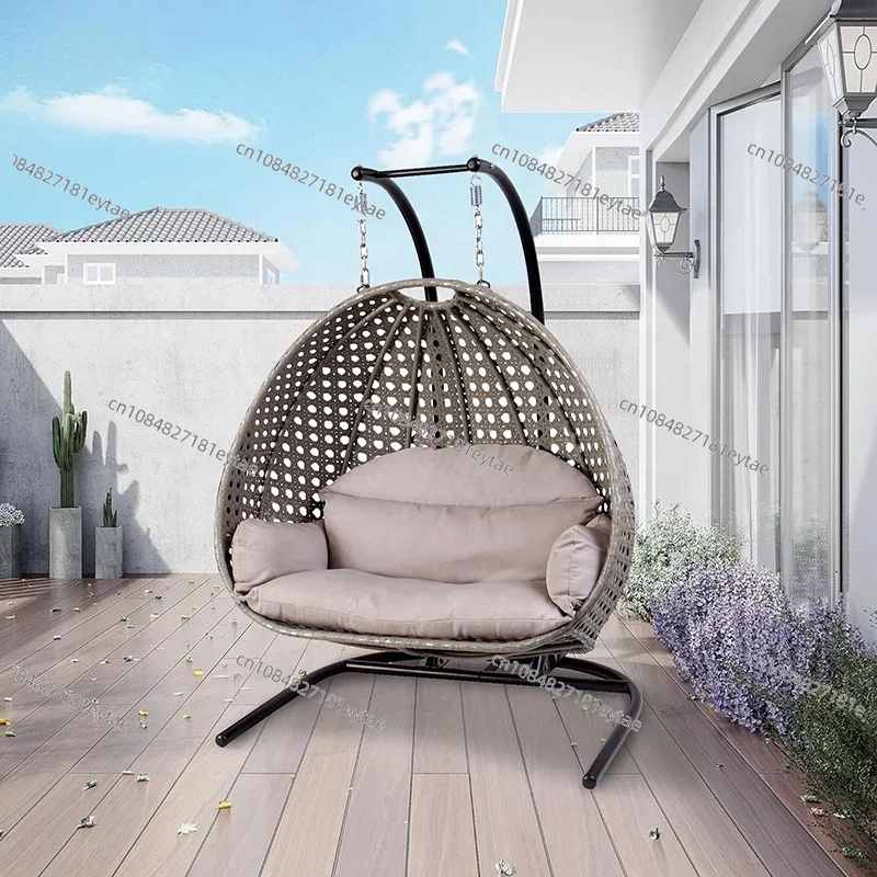 เก้าอี้หวายเทียมสีเทาแบบแขวนสำ - Outdoor Furniture Egg Chair บทวิจารณ์และราคา