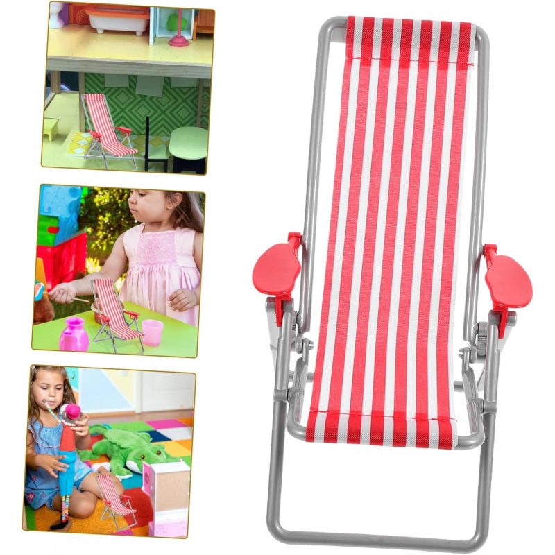 เก้าอี้ชายหาดพับได้ลายทางสีแดง - Outdoor Furniture Material บทวิจารณ์และราคา