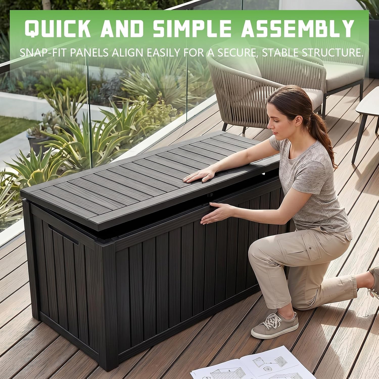 กล่องเก็บของกลางแจ้งขนาด 200 แ - Outdoor Furniture With Storage บทวิจารณ์และราคา