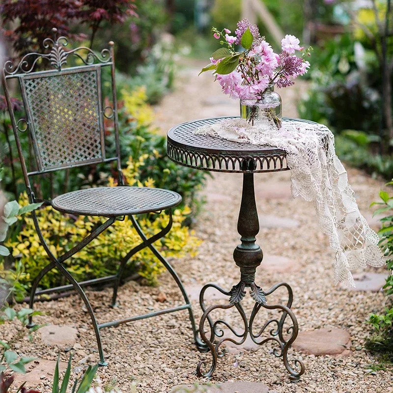 โต๊ะเหล็กสไตล์วินเทจยุโรปแบบพั - Outdoor Furniture Vintage บทวิจารณ์และราคา