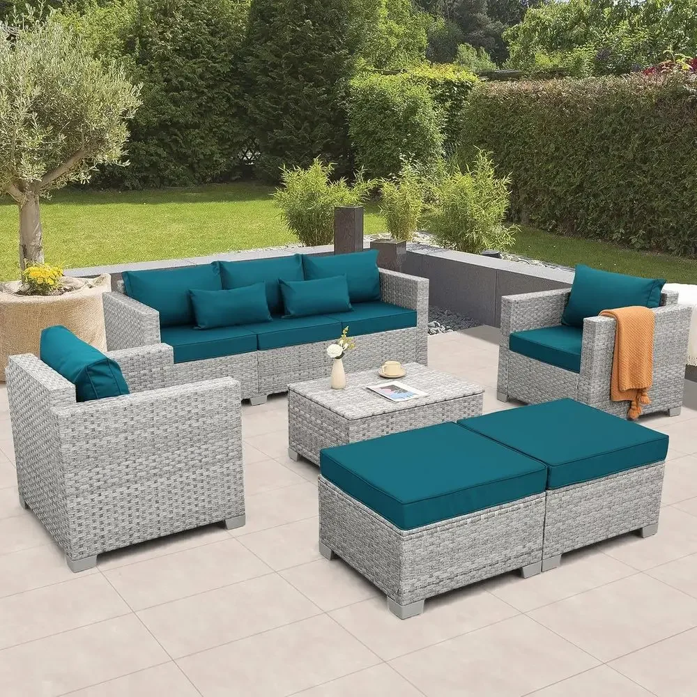 ชุดเฟอร์นิเจอร์ลานกลางแจ้งหวาย - Outdoor Furniture Grey บทวิจารณ์และราคา
