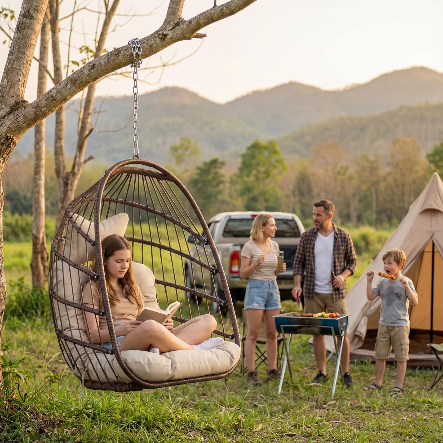 เก้าอี้ไข่แขวนกลางแจ้งแบบไม่มี - Outdoor Furniture Egg Chair บทวิจารณ์และราคา