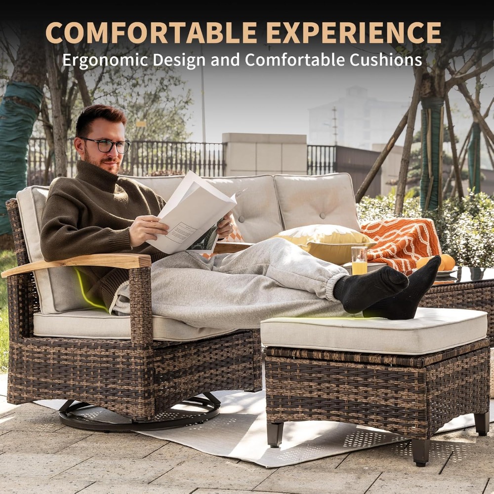 ชุดเฟอร์นิเจอร์ลานบ้าน 7 ชิ้น  - Outdoor Furniture Material บทวิจารณ์และราคา