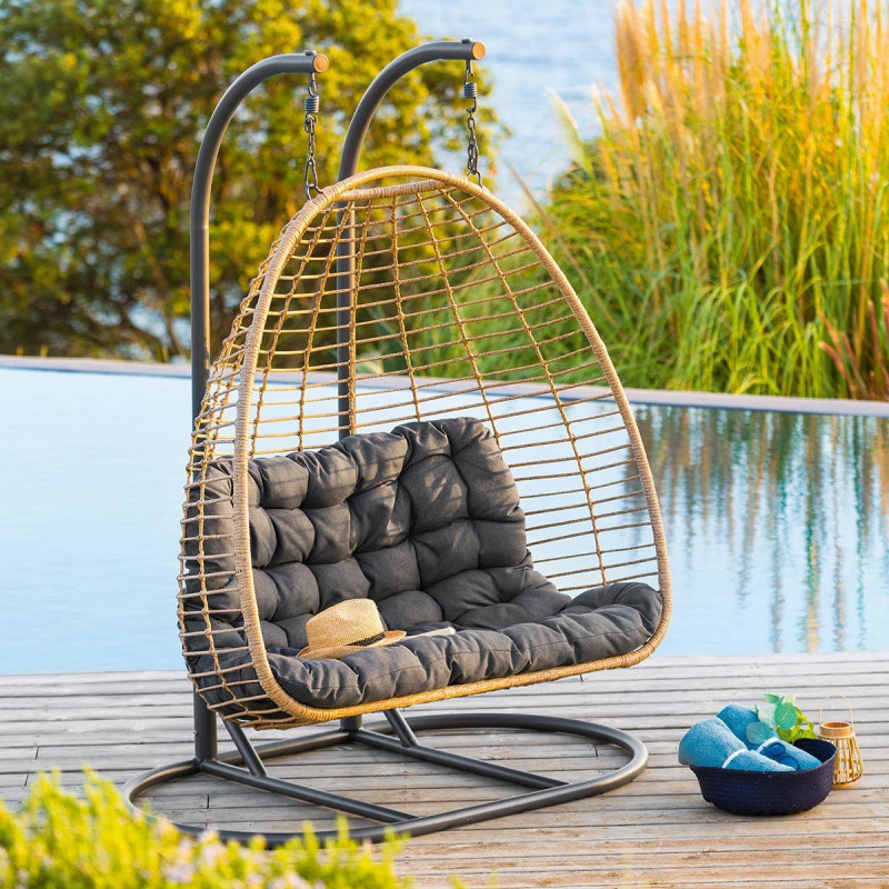 เก้าอี้แขวนหวายทรงไข่ขนาดใหญ่  - Outdoor Furniture Egg Chair บทวิจารณ์และราคา