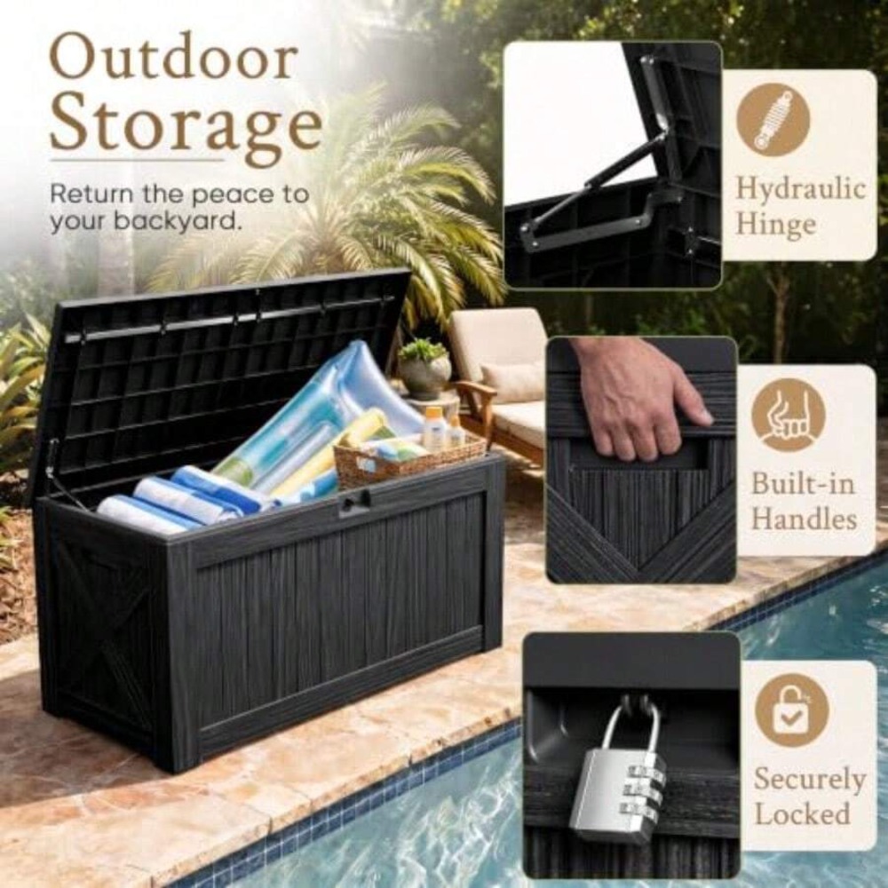 กล่องเก็บของกลางแจ้งขนาด 120 แ - Outdoor Furniture With Storage บทวิจารณ์และราคา