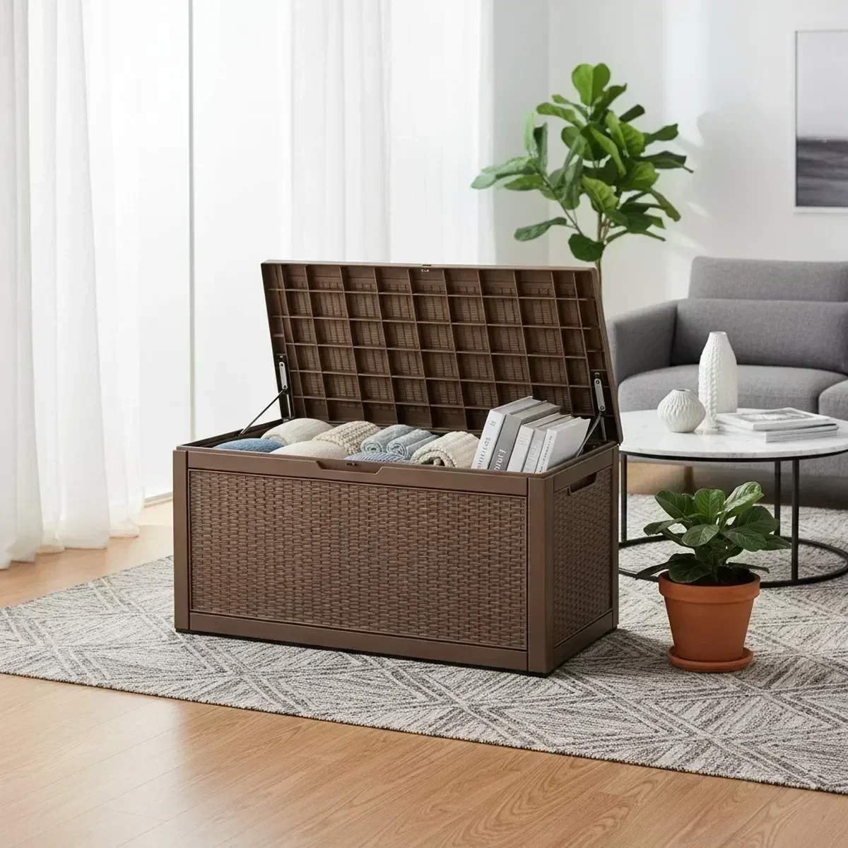 ม้านั่งเก็บของกลางแจ้งขนาดใหญ่ - Outdoor Furniture Grey บทวิจารณ์และราคา