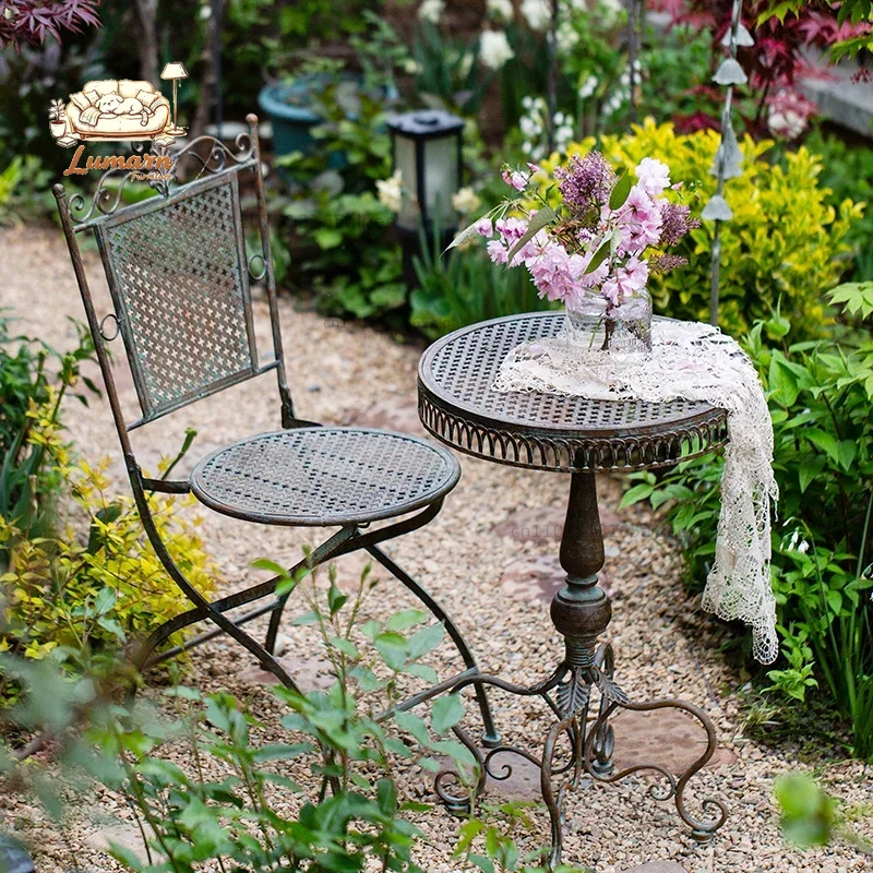 โต๊ะสวนเหล็กวินเทจสไตล์ยุโรปพร - Outdoor Furniture Vintage บทวิจารณ์และราคา