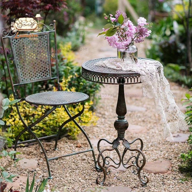 โต๊ะสวนเหล็กวินเทจสไตล์ยุโรปพร - Outdoor Furniture Vintage บทวิจารณ์และราคา