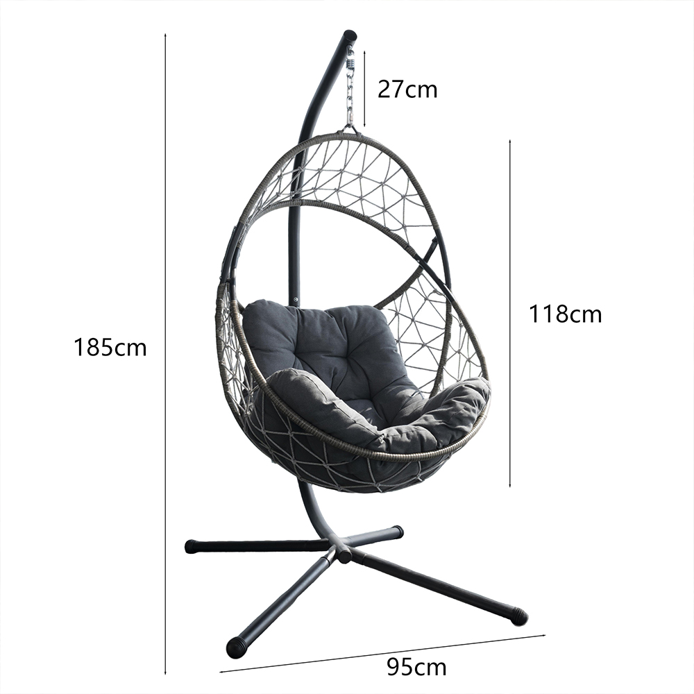เก้าอี้แขวนรูปไข่สำหรับสวน ระเ - Outdoor Furniture Uk บทวิจารณ์และราคา