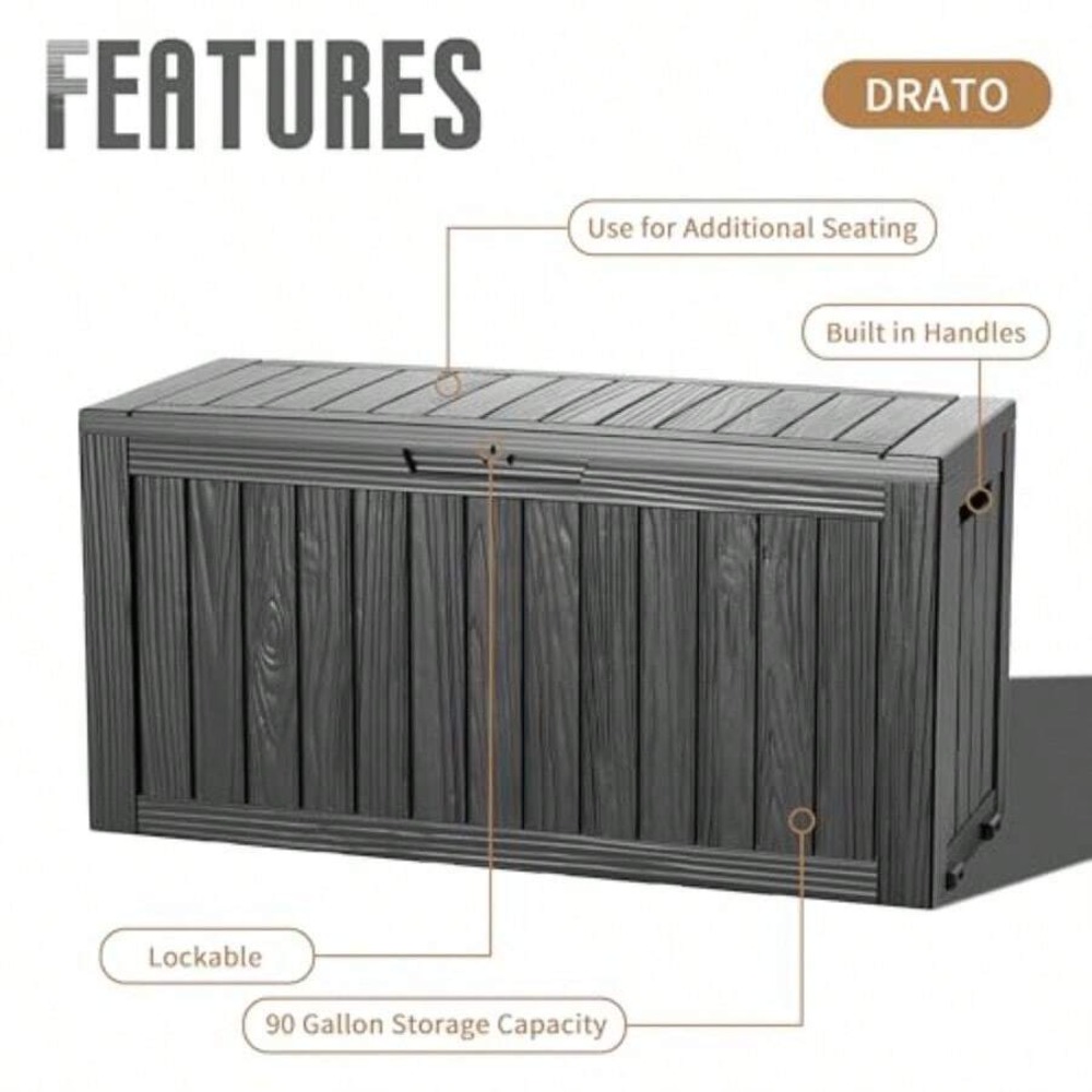 กล่องเก็บของกลางแจ้งขนาด 90 แก - Outdoor Furniture With Storage บทวิจารณ์และราคา